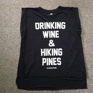 Drinking Wine & Hiking Pines Muscle Tee